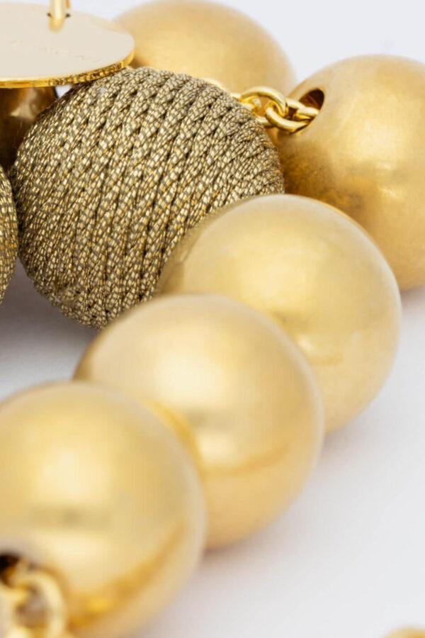 vanessa baroni collier wrapped beads gold vintage