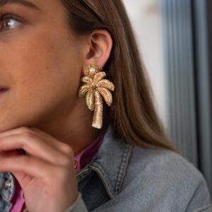olivia dar boucles d'oreilles palmtree