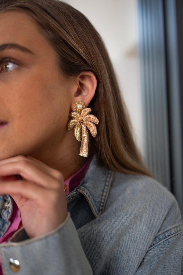 olivia dar boucles d'oreilles palmtree