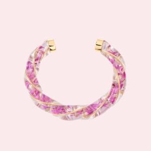 aurélie bidermann bracelet diana feuille de thé violet