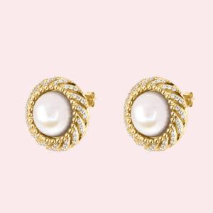 maison dorée boucles d'oreiles pearl sparkly