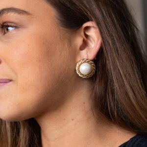 maison dorée boucles d'oreilles pearl sparkly