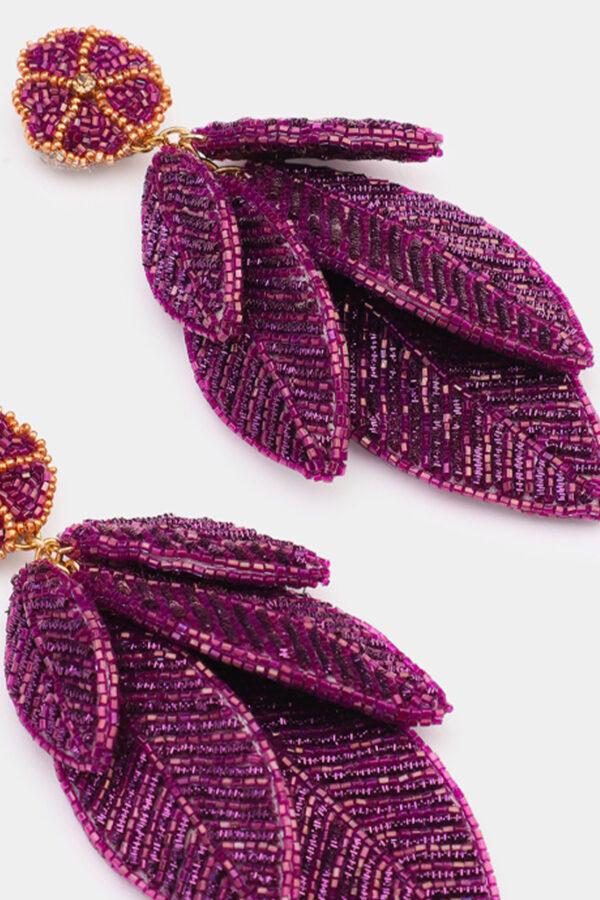 olivia dar boucles d'oreilles leaf