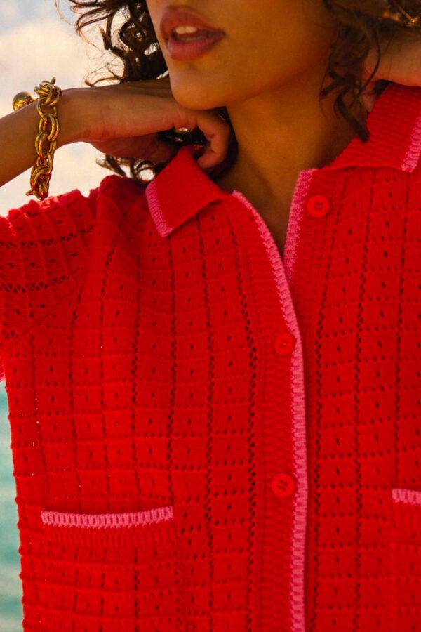 petite mendigote chemise mino maille fraise