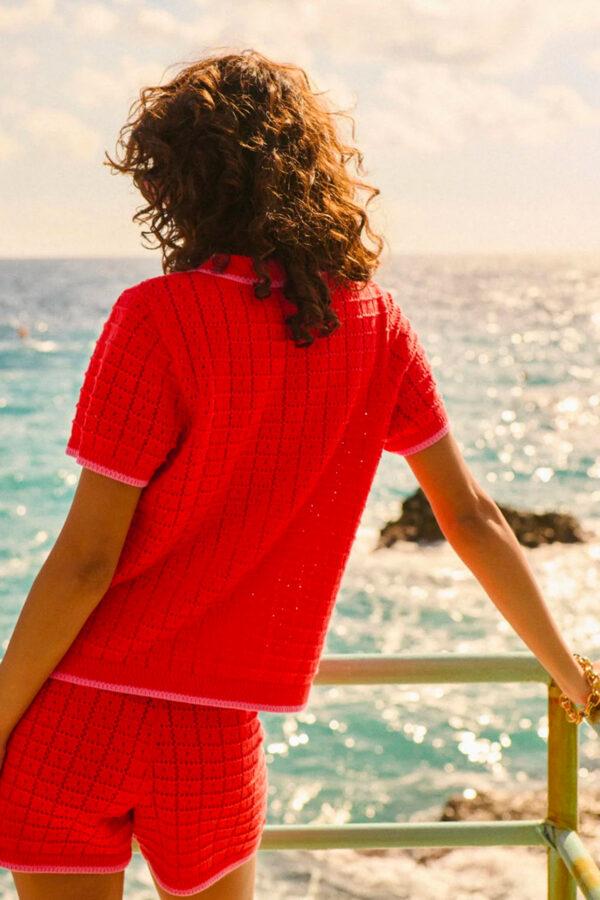 petite mendigote chemise mino maille fraise