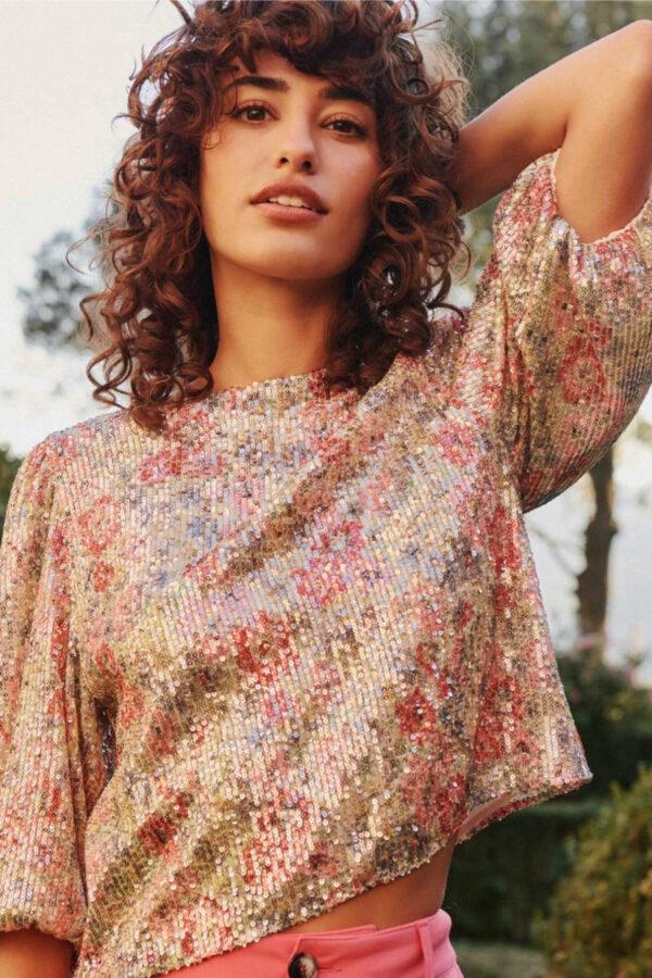 petite mendigote top teya paillettes