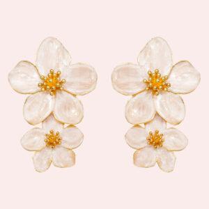 argelouse boucles d'oreilles hibiscus double