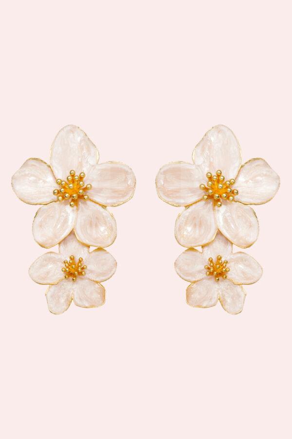 argelouse boucles d'oreilles hibiscus double