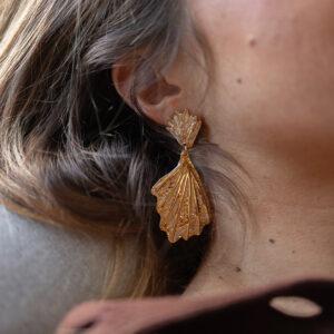 gas bijoux boucles d'oreilles shell double émaillé