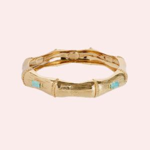gas bijoux bracelet bambou strass turquoise