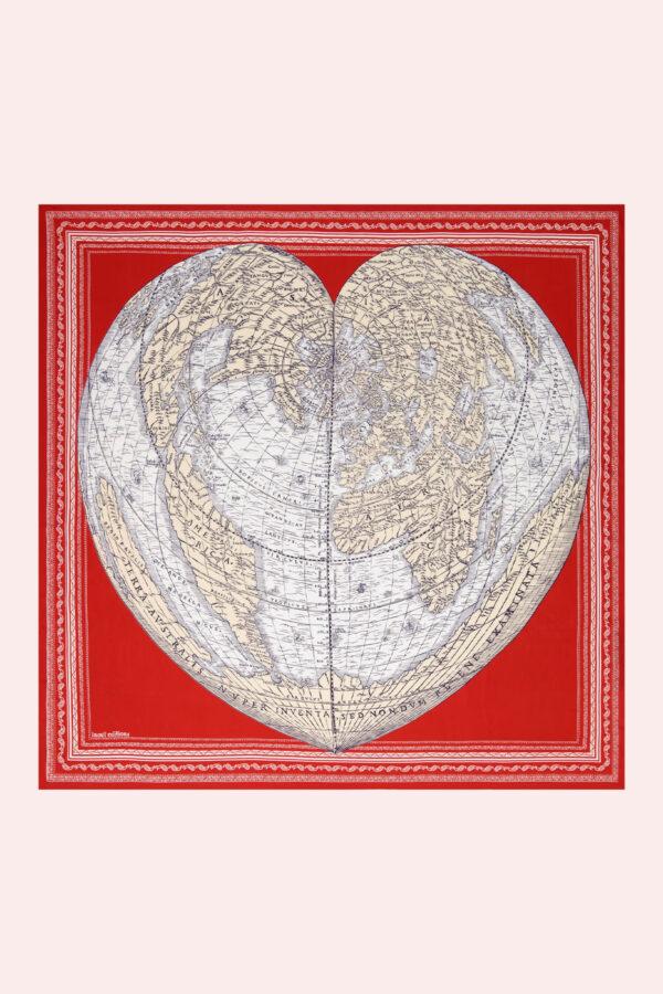 inoui editions carré 100 mappemonde rouge