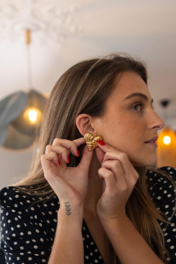 maison dorée boucles d'oreilles heart