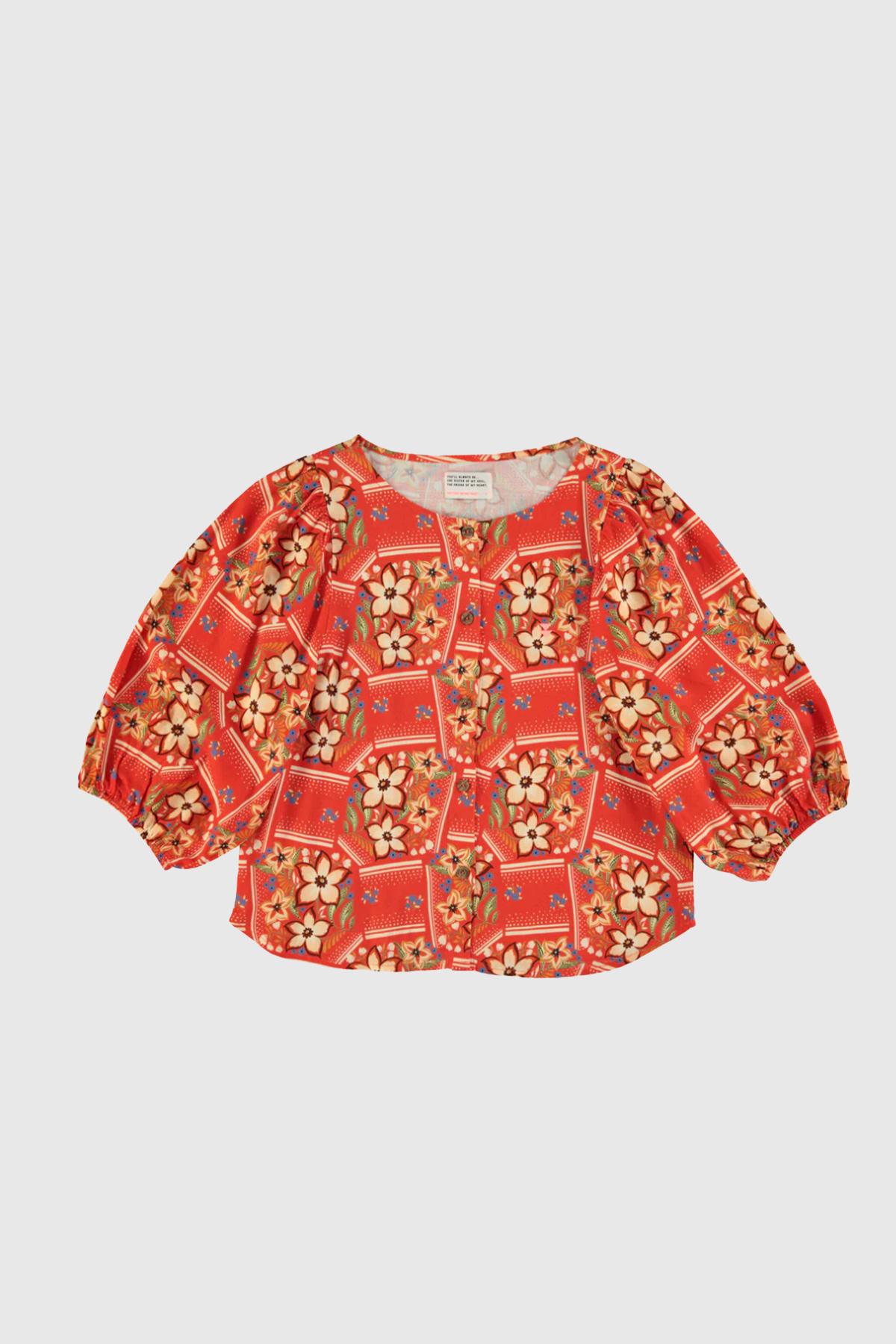 sisters department blouse floral pring red
