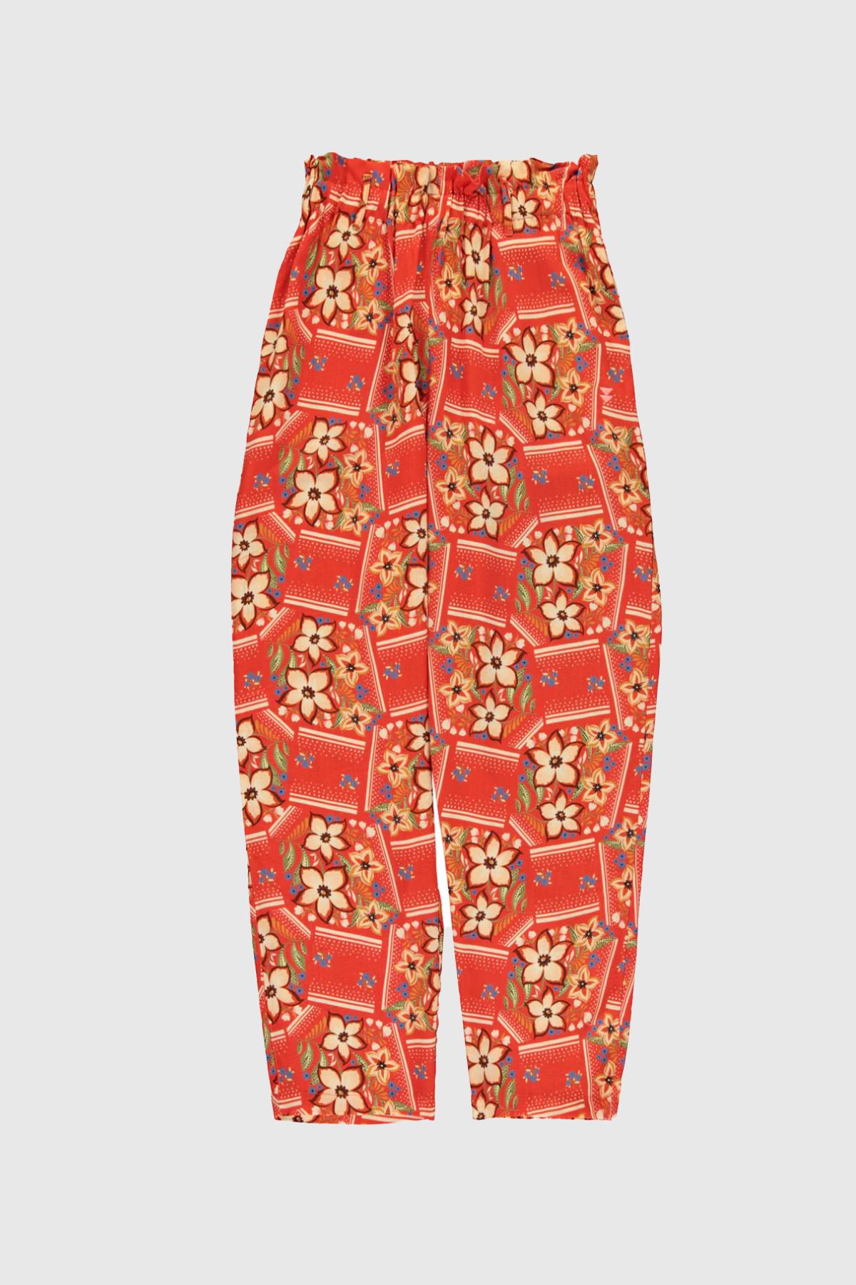 sisters department pantalon floral print red