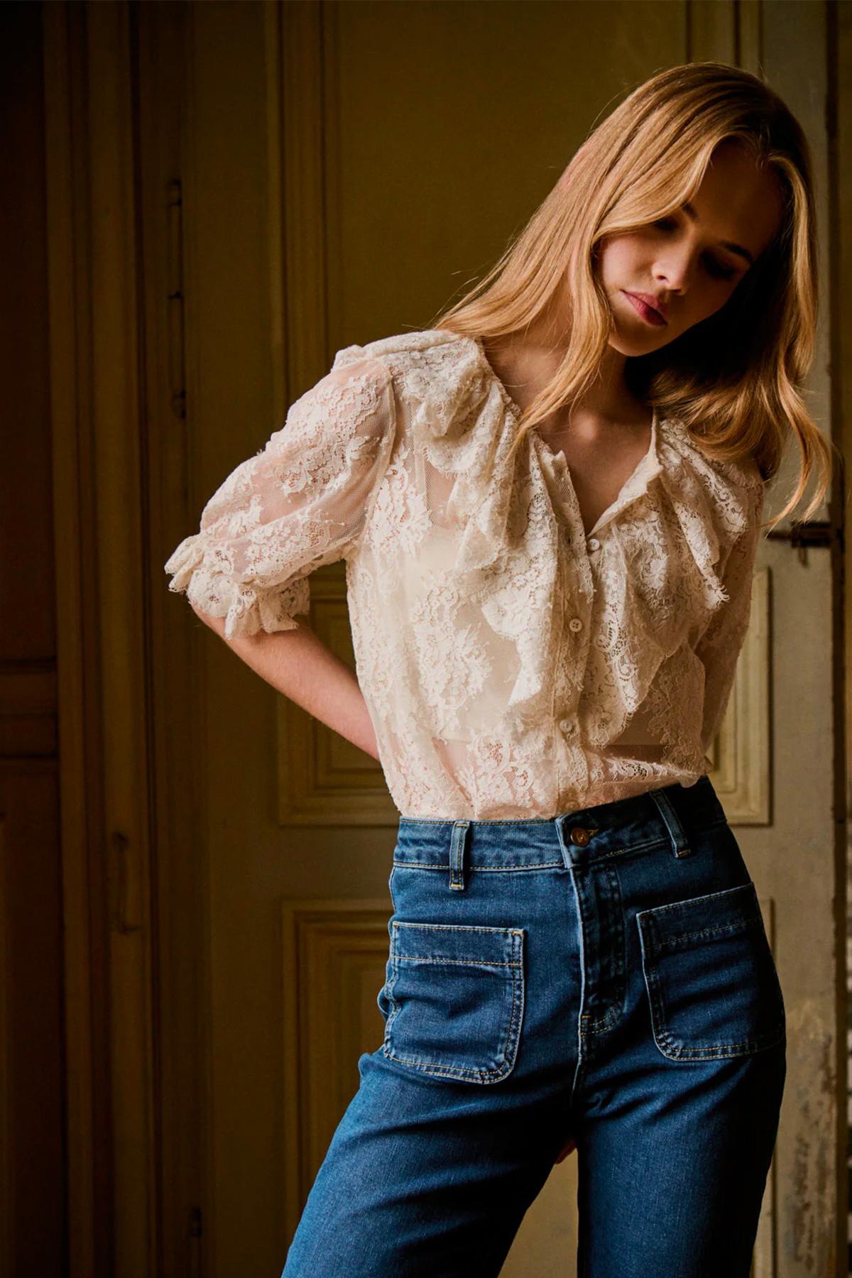 petite mendigote top amandine écru