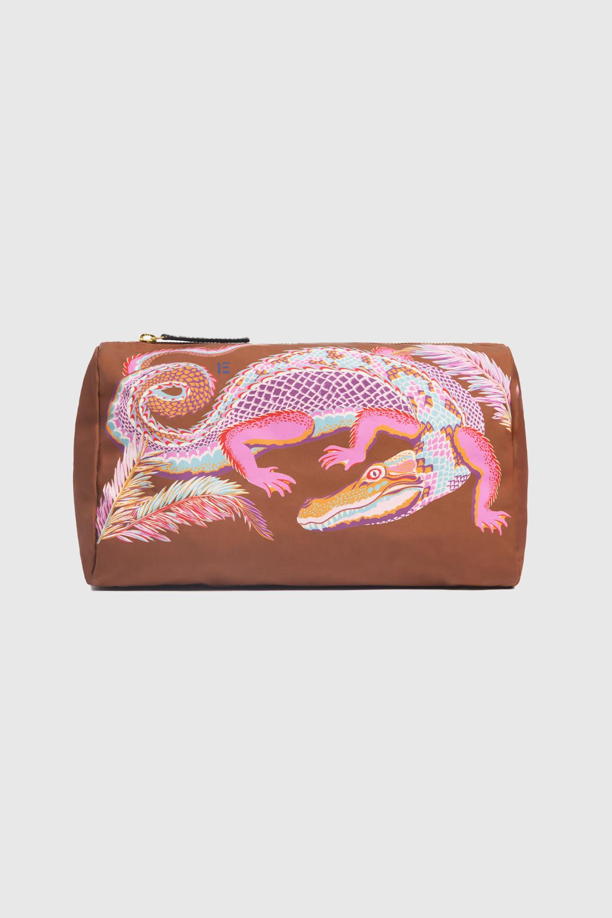 inoui editions trousse croco caramel m