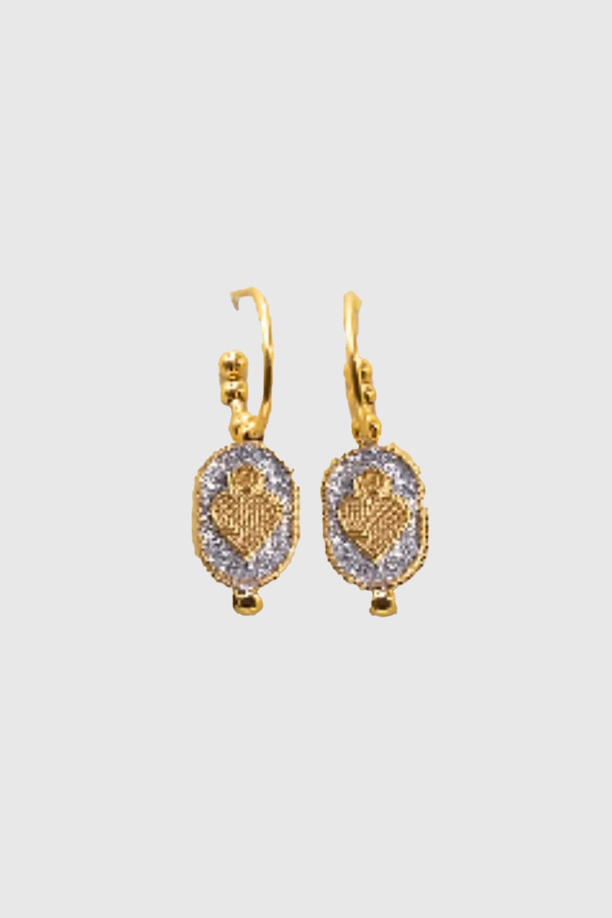 amadrina boucles d'oreilles croix