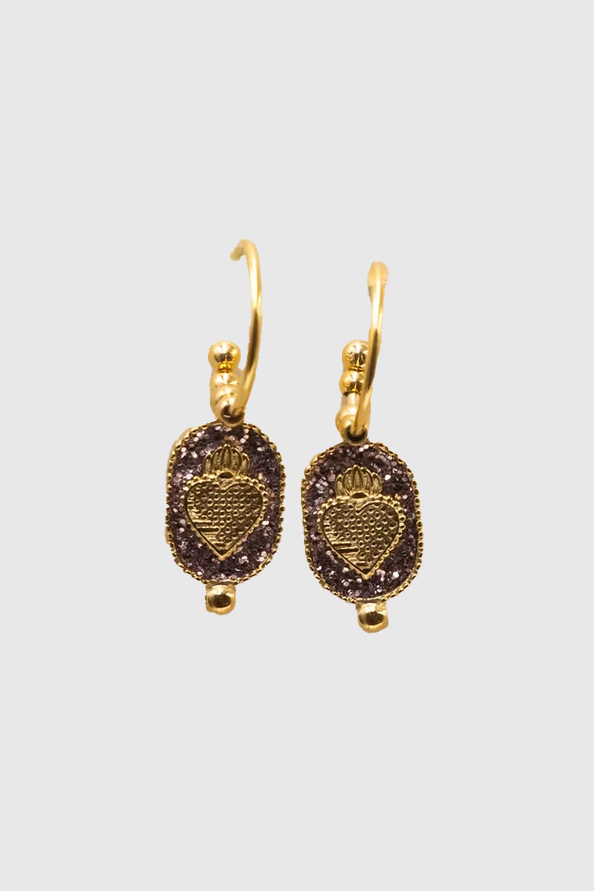amadrina boucles d'oreilles exvoto mordoré