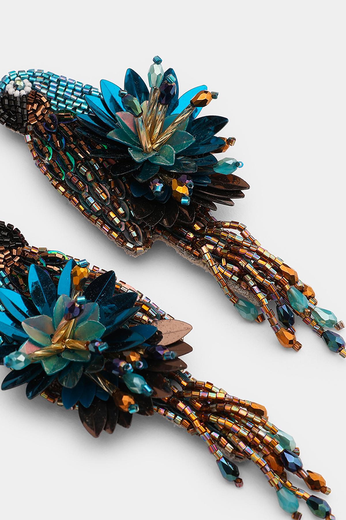 olivia dar boucles d'oreilles parrot gold