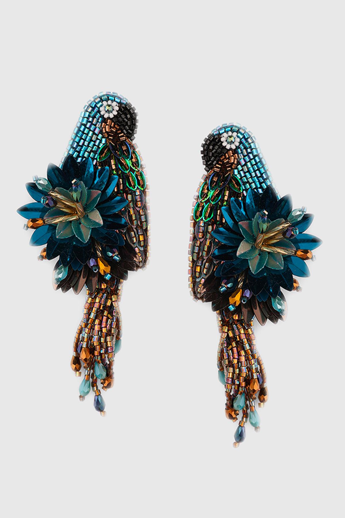 olivia dar boucles d'oreilles parrot gold