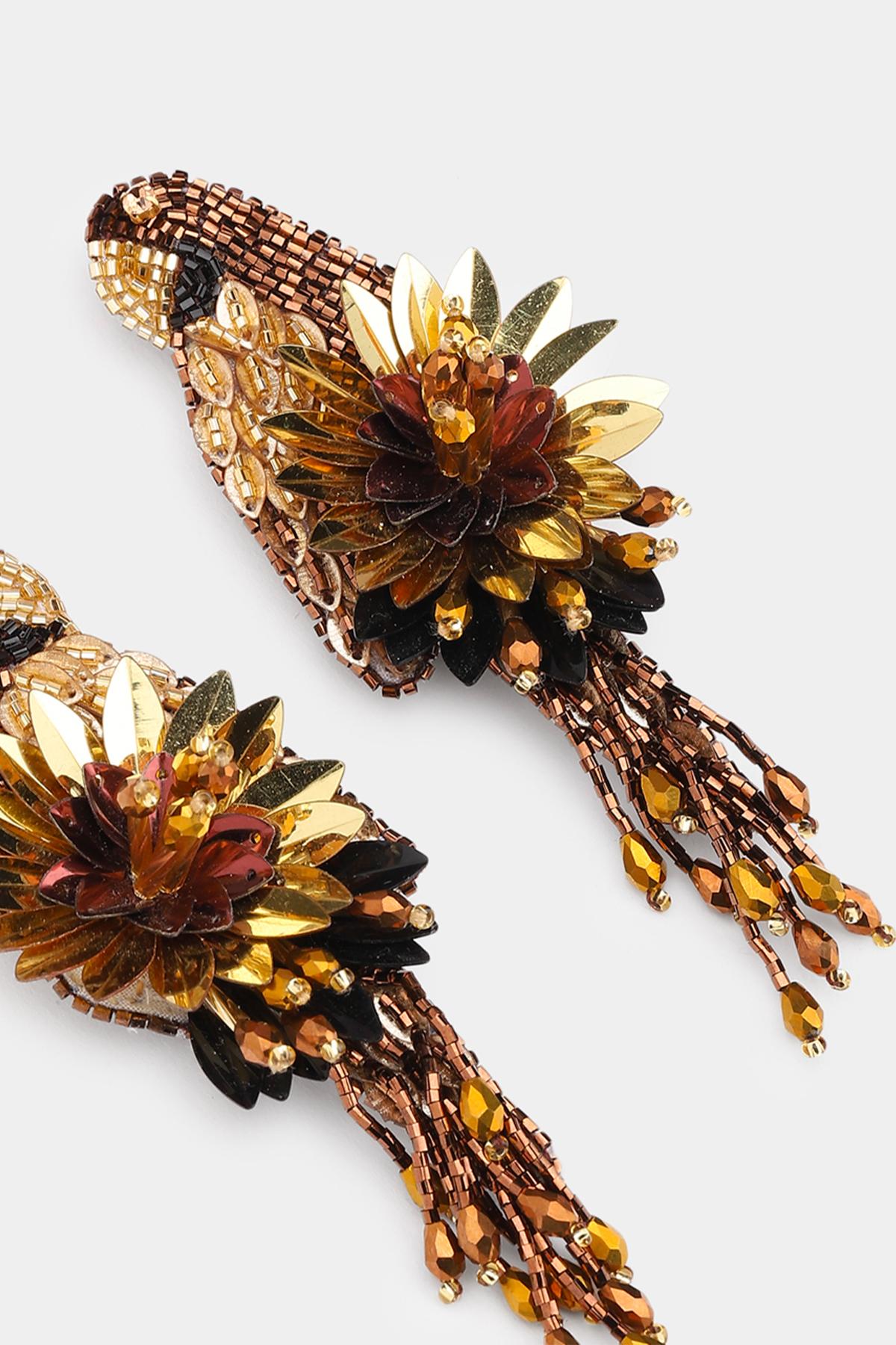 olivia dar boucles d'oreilles parrot gold